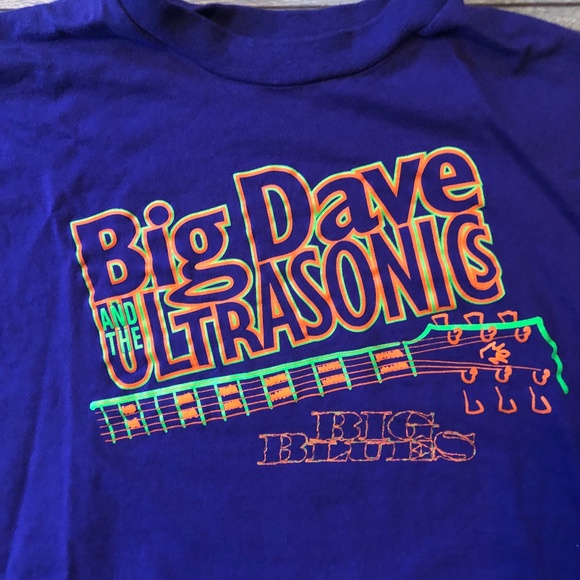Vintage Big Dave and the Ultrasonics Hanes Beefy Single Stitch Blues Band Tee - Picture 3 of 4